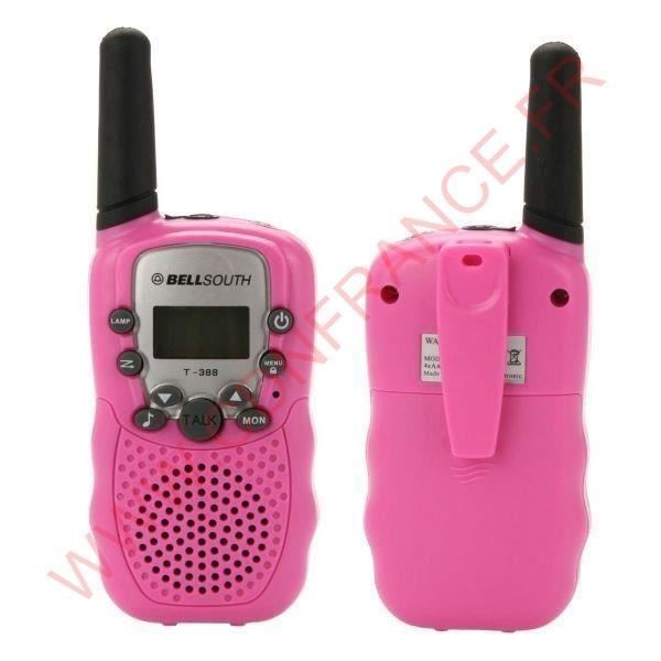 Walkie-talkie - DASINKO - Modelo rosa - 22 canales - Alcance de 3 a 5 km - Pantalla LCD