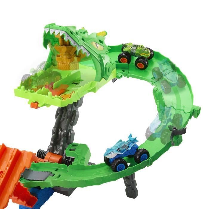 Hot Wheels - Monster Trucks - Conjunto de Pista Tubarões Dragão vs. Dragão - Hot Wheels - JFR06