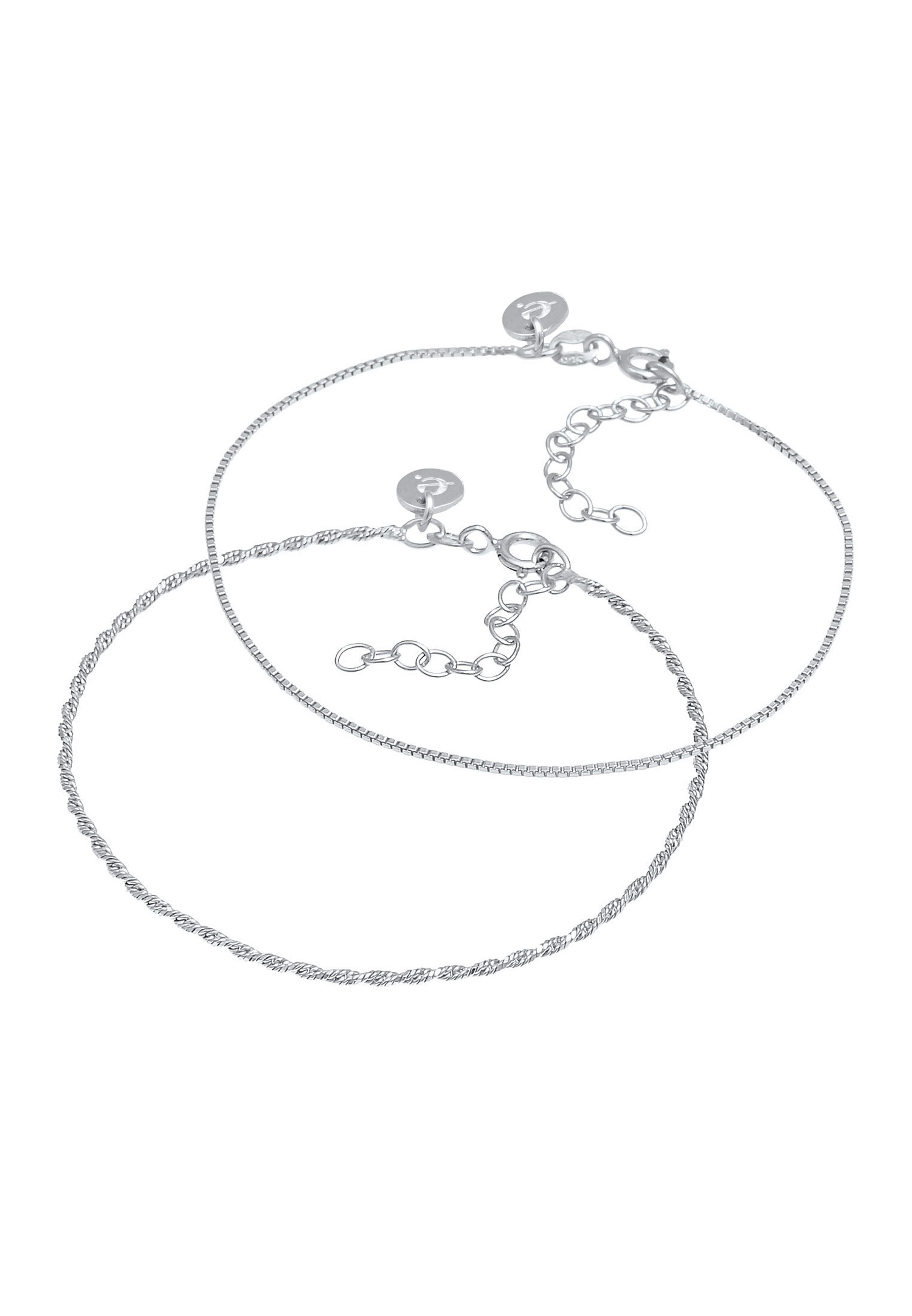 Elli PREMIUM Ensemble pour dames Collier cordon vénitien de base en filigrane ajustable en argent 925 Sterling