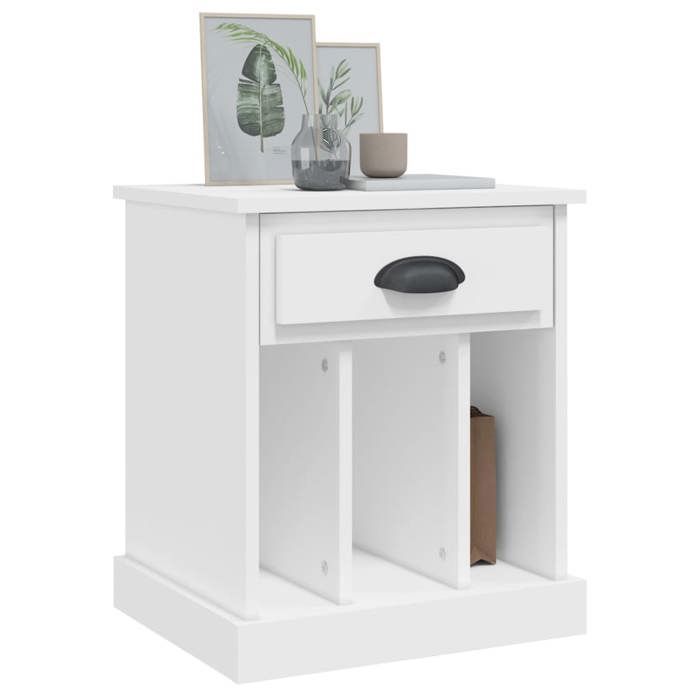 Tables de chevet - vidaXL - 2 pcs - Blanc - 43x36x50 cm