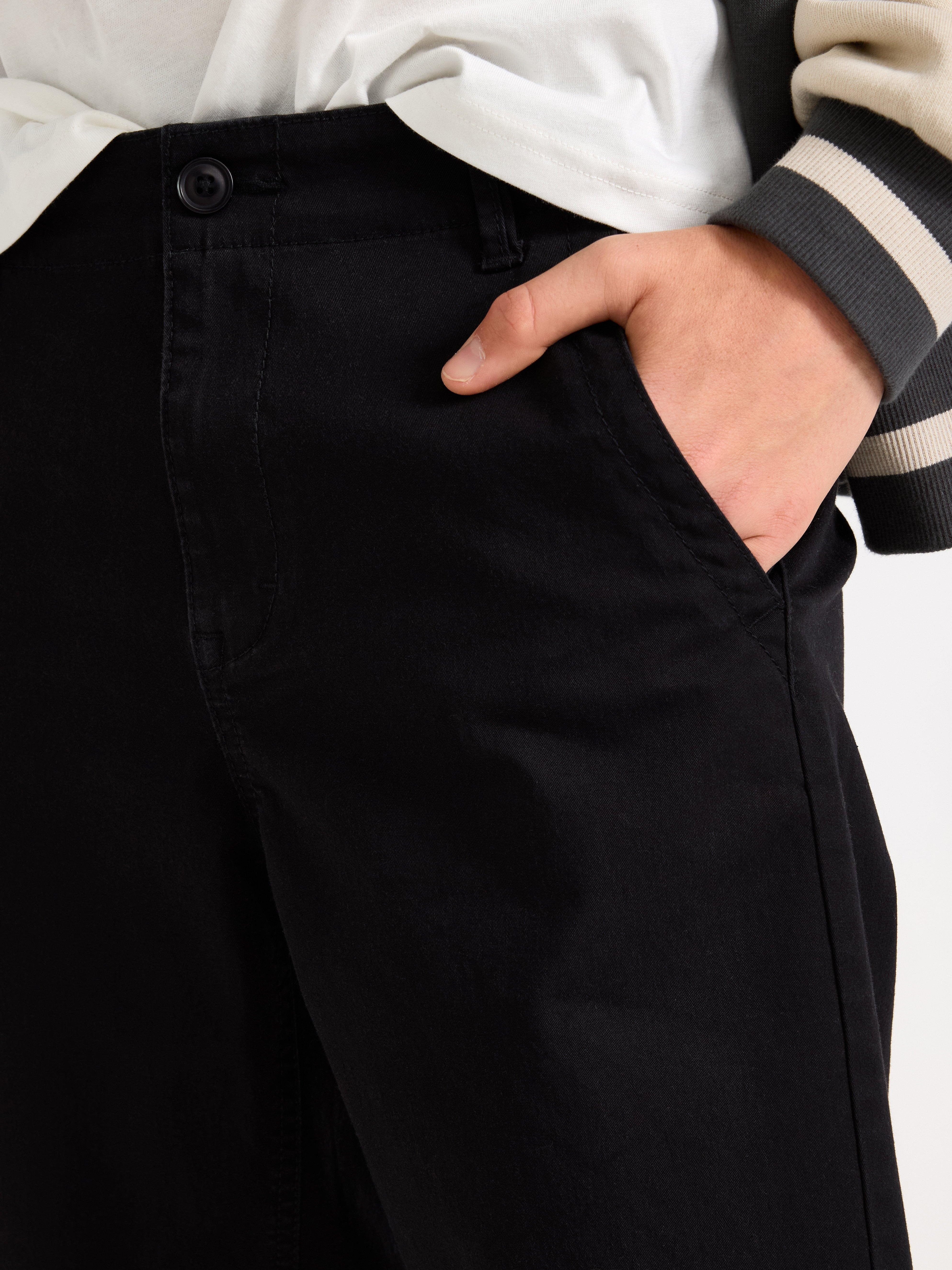 Pantalones chinos de pierna ancha WILMER negros