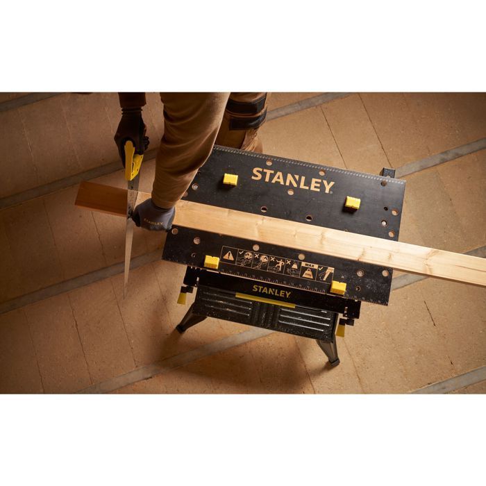 Banco de trabajo/tornillo de banco plegable 2 en 1 con sujeción vertical - STANLEY - STST83800-1