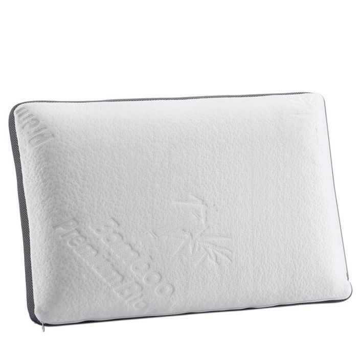 Almohada de bambú y espuma viscoelástica Herzberg HG3D6040-WHT