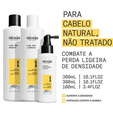 Nioxin Professionals Pack 1 Scalp Hair Natural Neošetřené vlasy Coffret Cabelo Tratamento Cabelo Natural 1 un 1 un