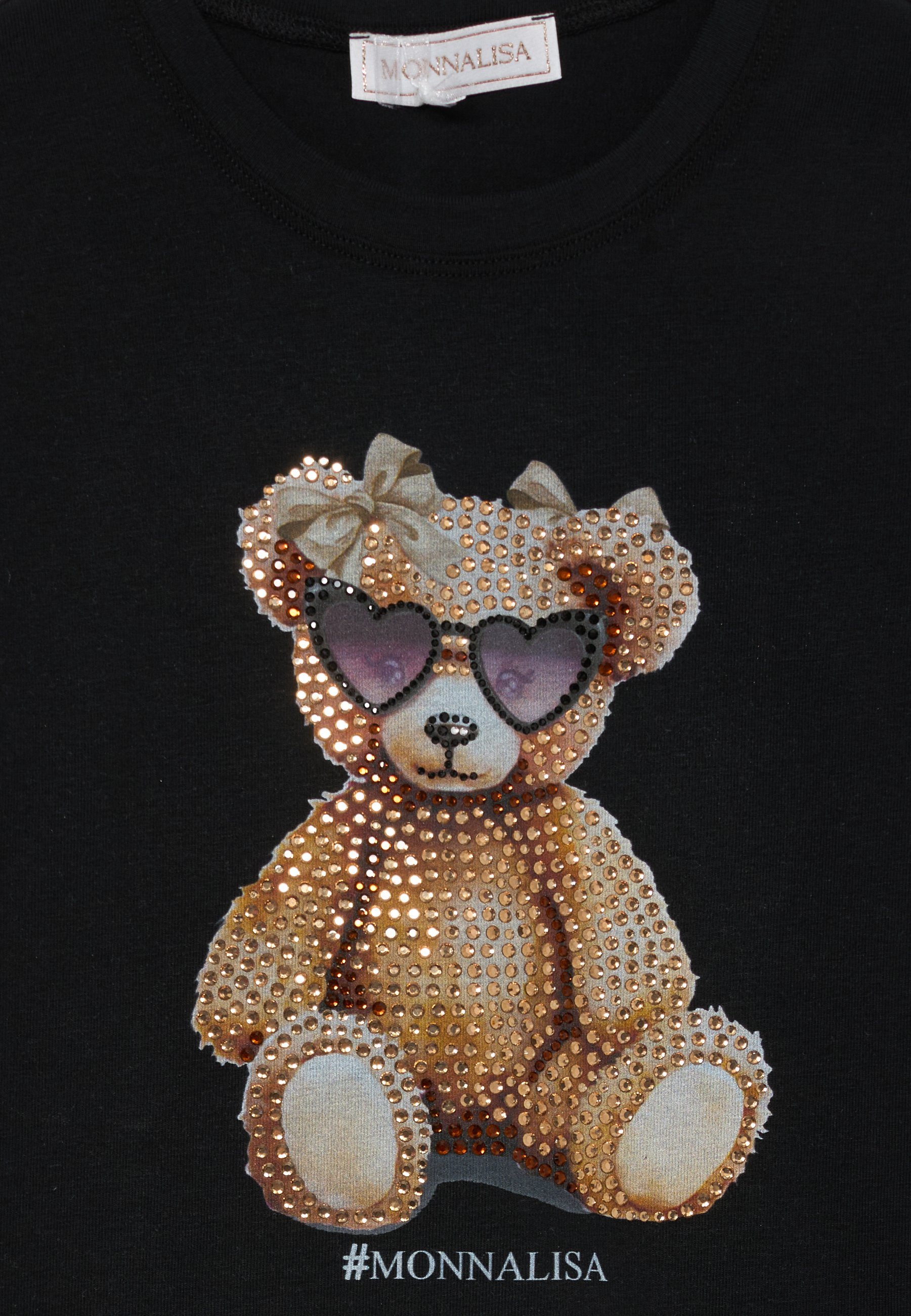 Monnalisa TEDDY - Top a maniche lunghe - nero
