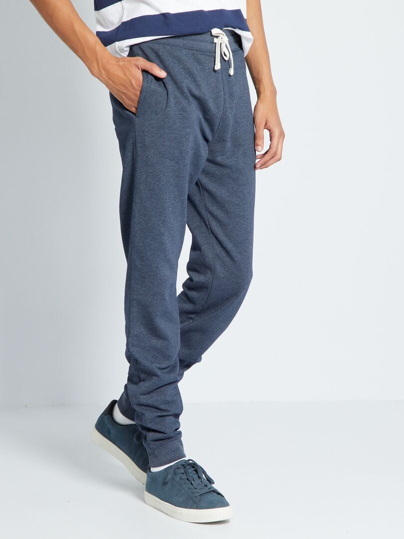Fleecebroek maat L36 + 190 cm - BLAUW