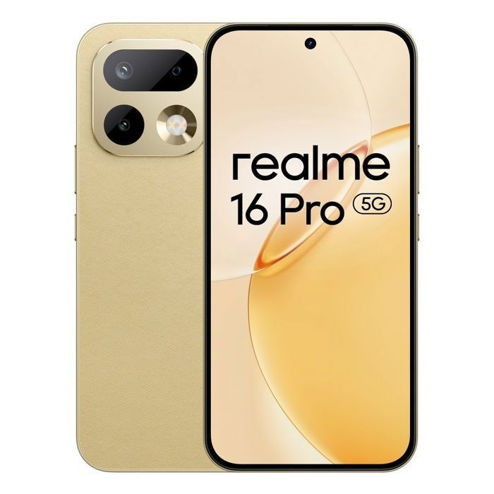 Smartphone Realme 16 Pro 5G 8GB+256GB Gold 200MP 6500mAh IP69 AMOLED 144Hz