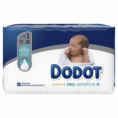 Dodot-bleier Dodot Pro Sensitive 2–5 kg Størrelse 1 38 enheter 38 enheter