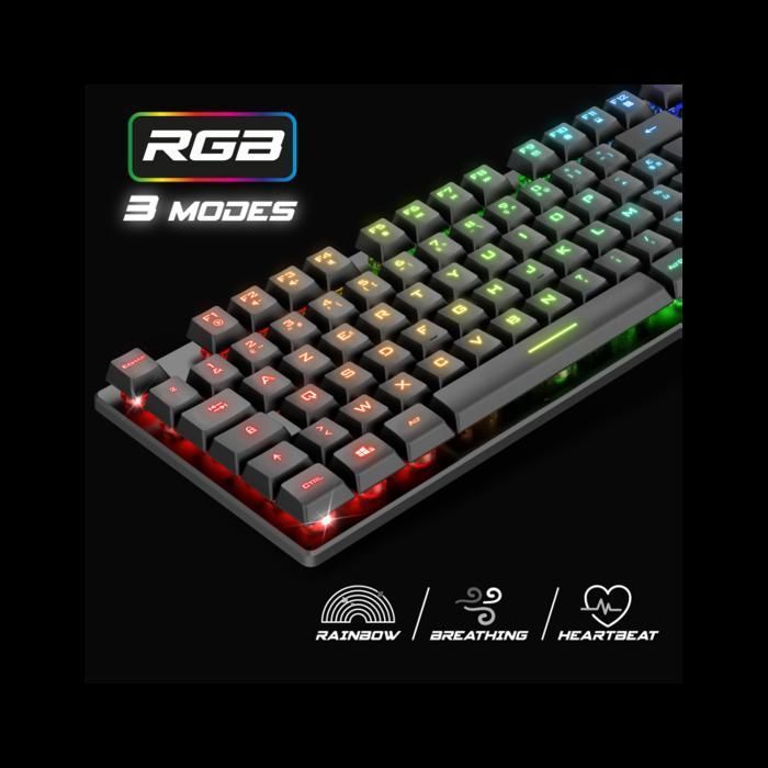 Gaming-Tastatur - SPIRIT OF GAMER - PRO K1 - Halbmechanisch - Hintergrundbeleuchtet - Französisches AZERTY-Layout
