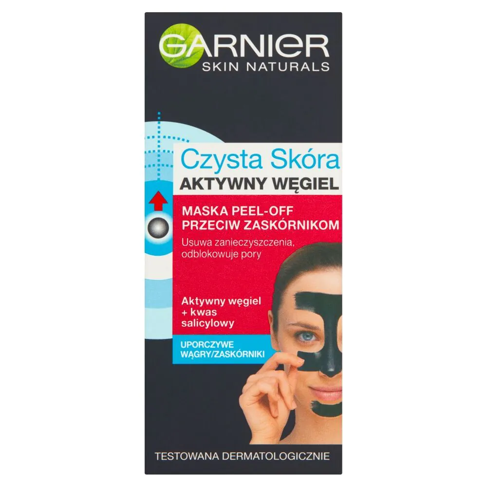 Garnier Skin Naturals Czysta Skóra Aktywny Węgiel Maska przeciw zaskórnikom