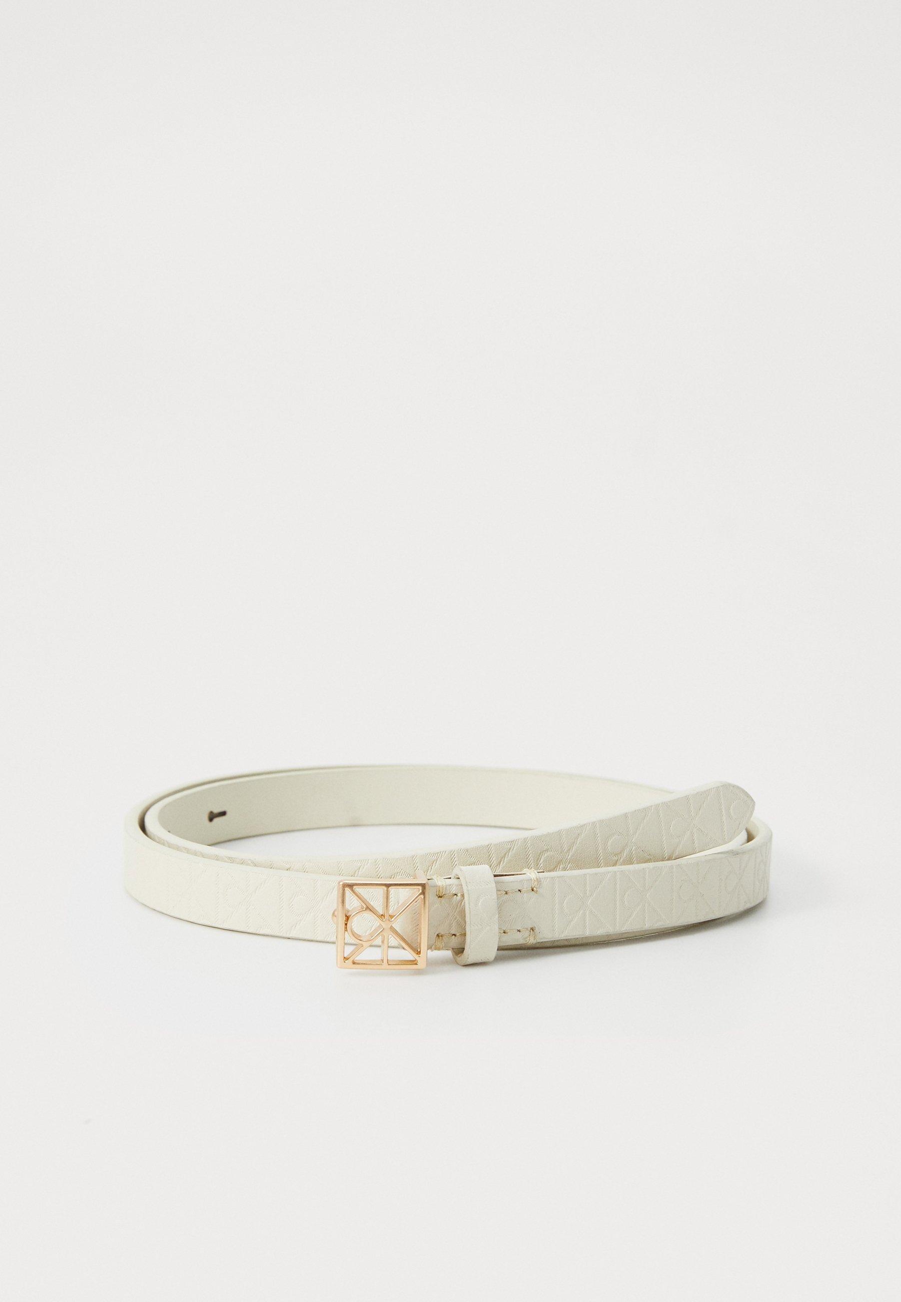 Cinturino Calvin Klein LOGO ALL OVER - Cintura - color oro chiaro gesso/antico