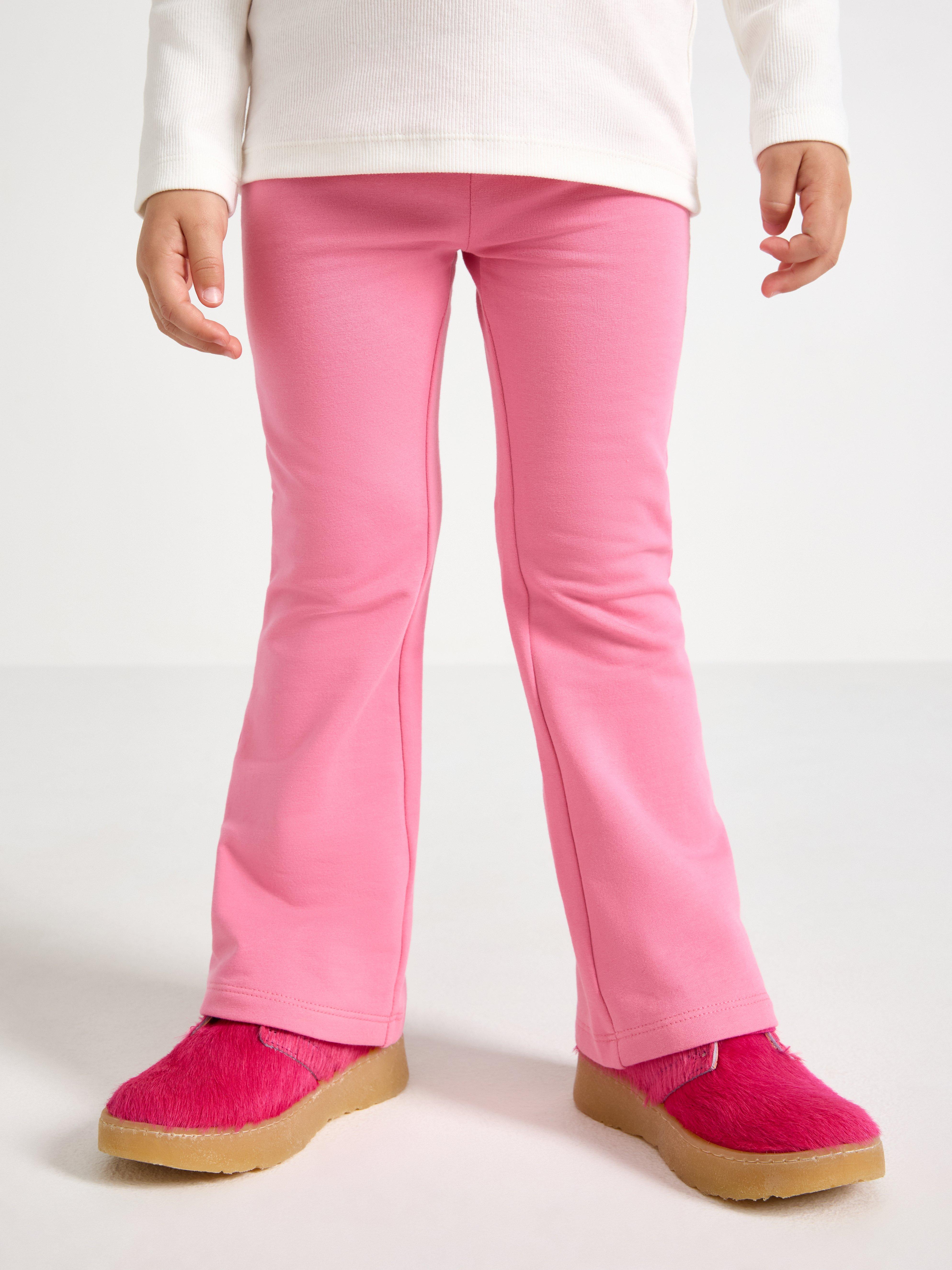 Leggings évasés à intérieur brossé rose