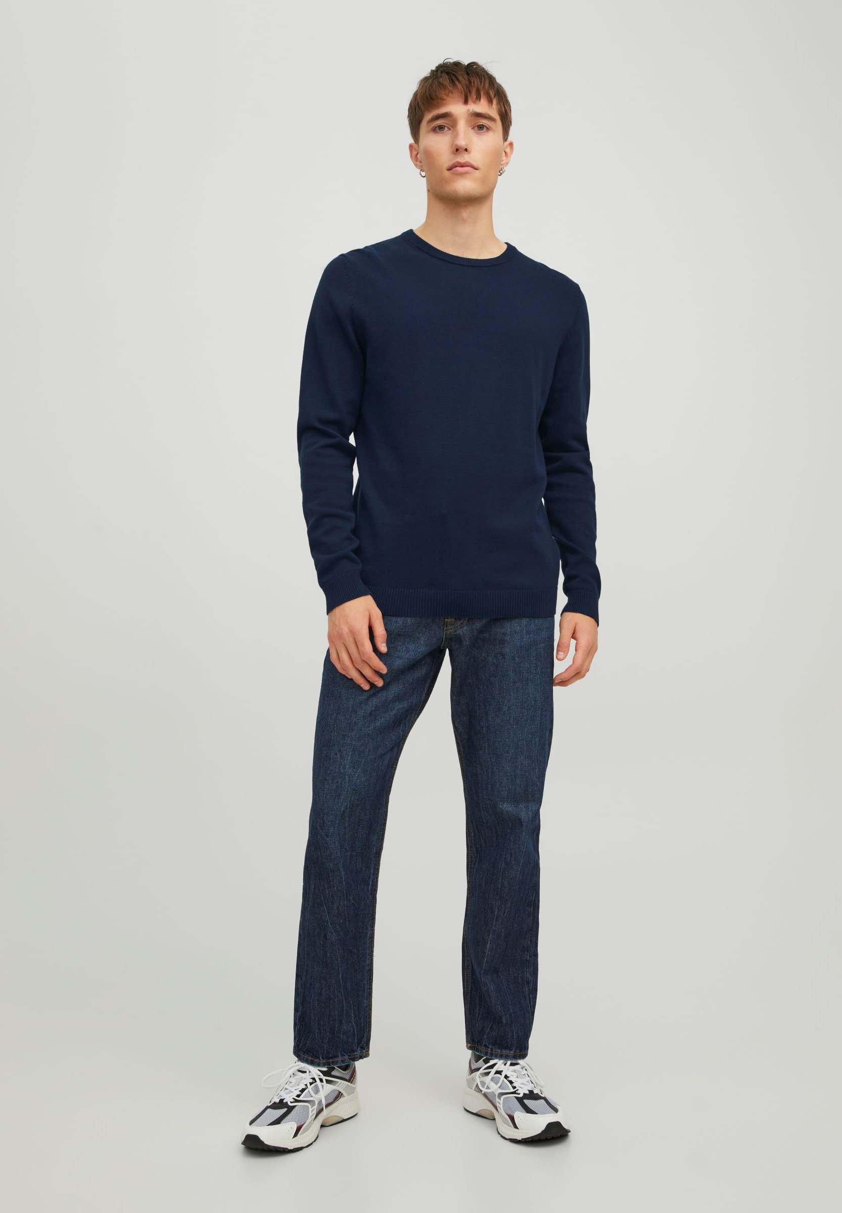 Pull Jack & Jones JJEBASIC à col rond - Blazer bleu marine