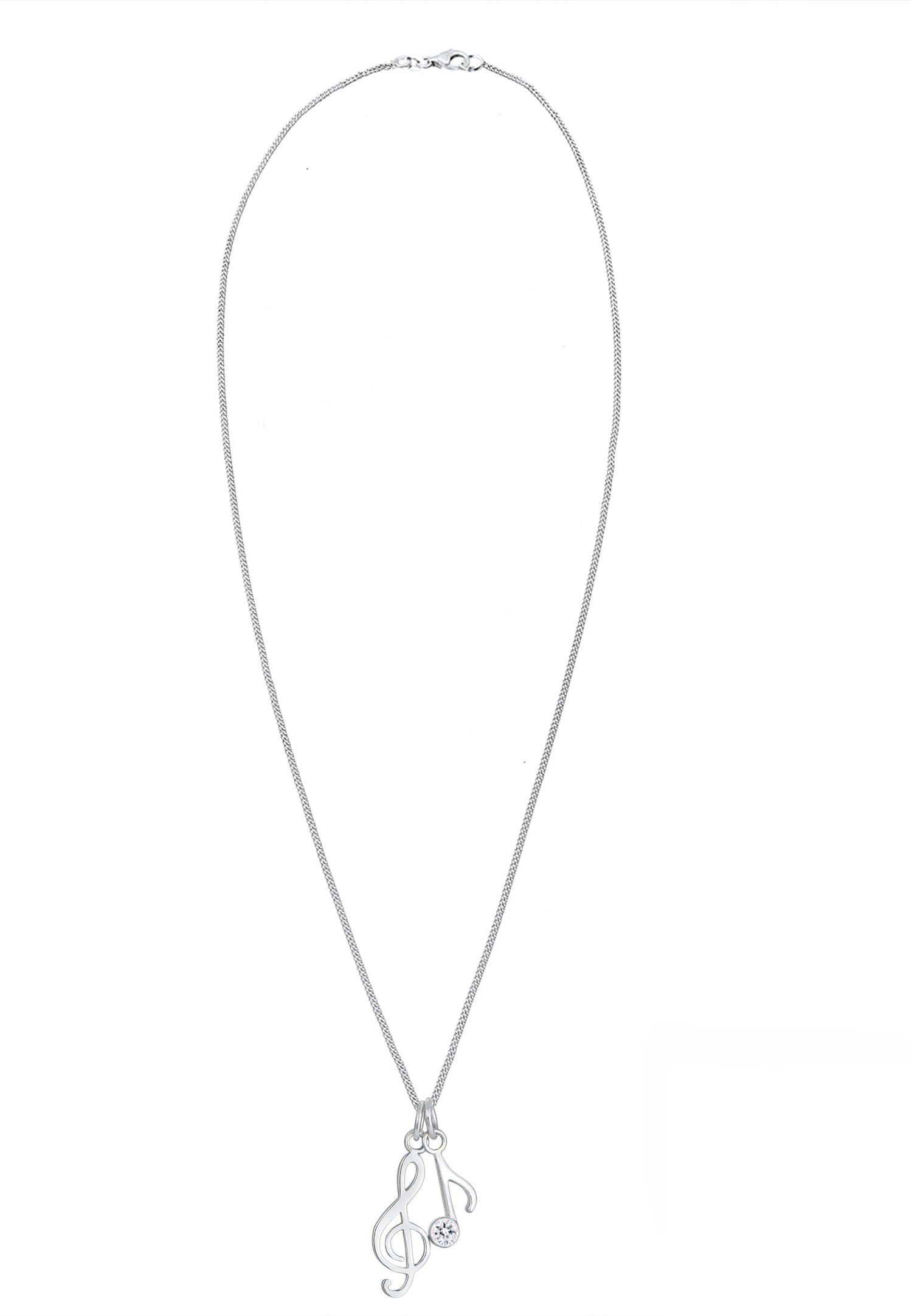 Elli Pendentif pour dames Symbole musical filigrane avec cristaux en 925/1000 argent massif