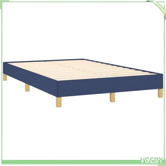 Estructura de cama sin colchón - 3269618 - 120x190 cm - tela azul - base de láminas