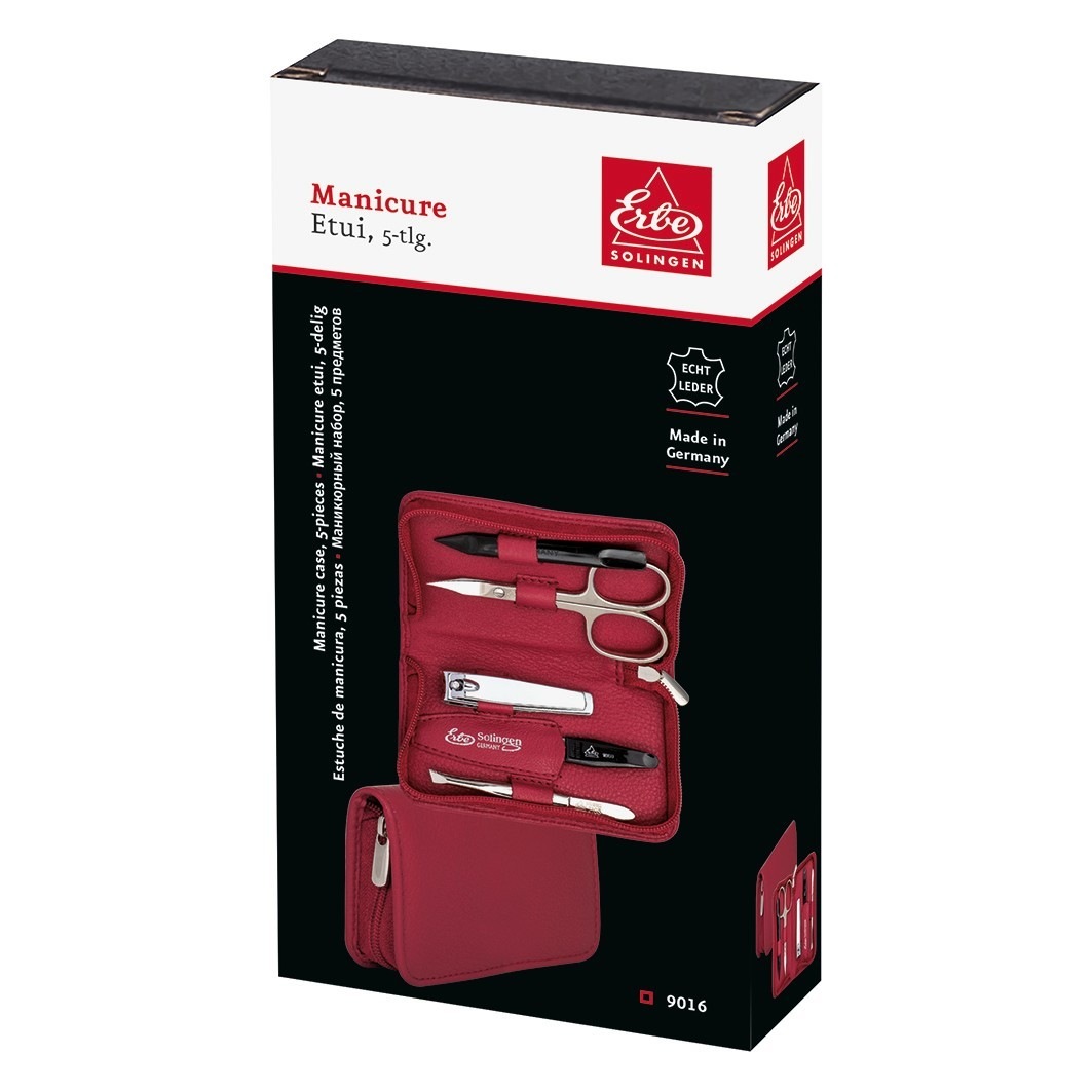 ERBE Set de manucure Étui à fermeture éclair Série Siena 5 pcs.