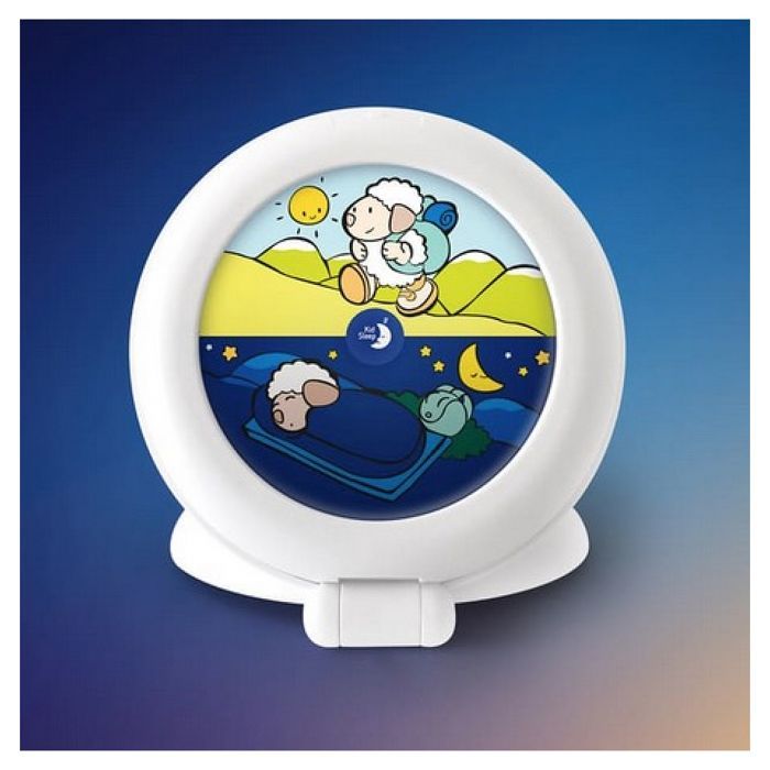 Reloj despertador educativo infantil Kid'Sleep - Claessens'Kids - Luz nocturna musical - Día/Noche - Blanco portátil