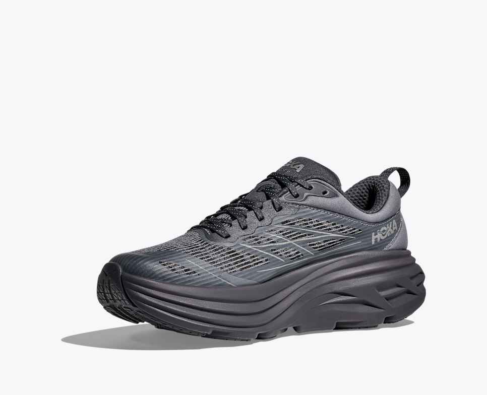 HOKA Stealth/Tech Bondi 8 Caged Charcoal Grey / Grey Skies