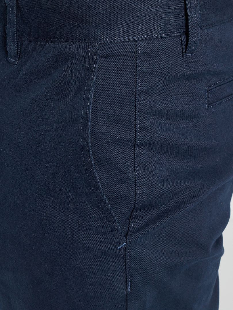 Calça chino slim fit em puro algodão, tamanho L36 + 1 m 90 - azul