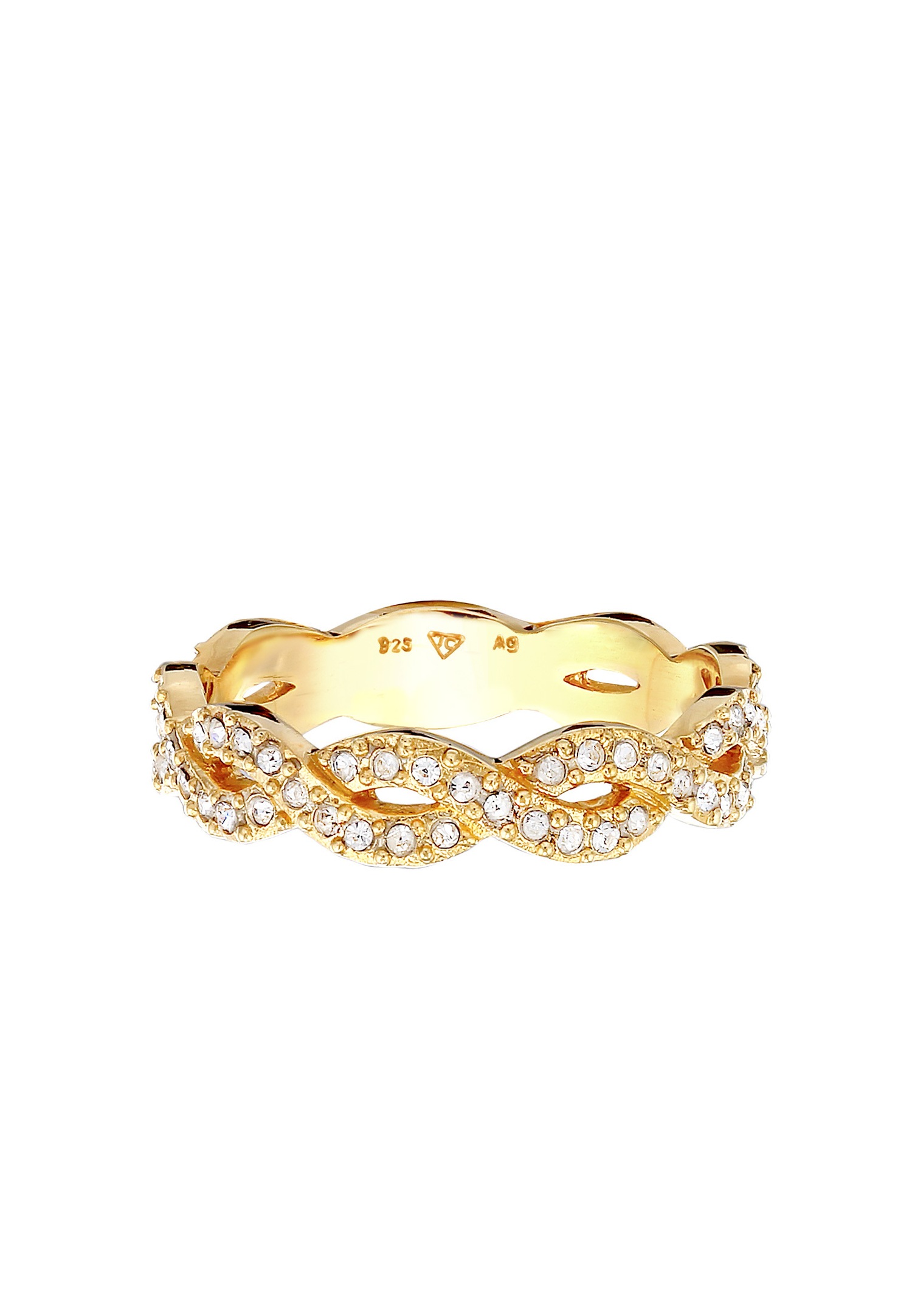 Elli Femmes Infinité Amour étincelant avec cristaux en argent sterling 925