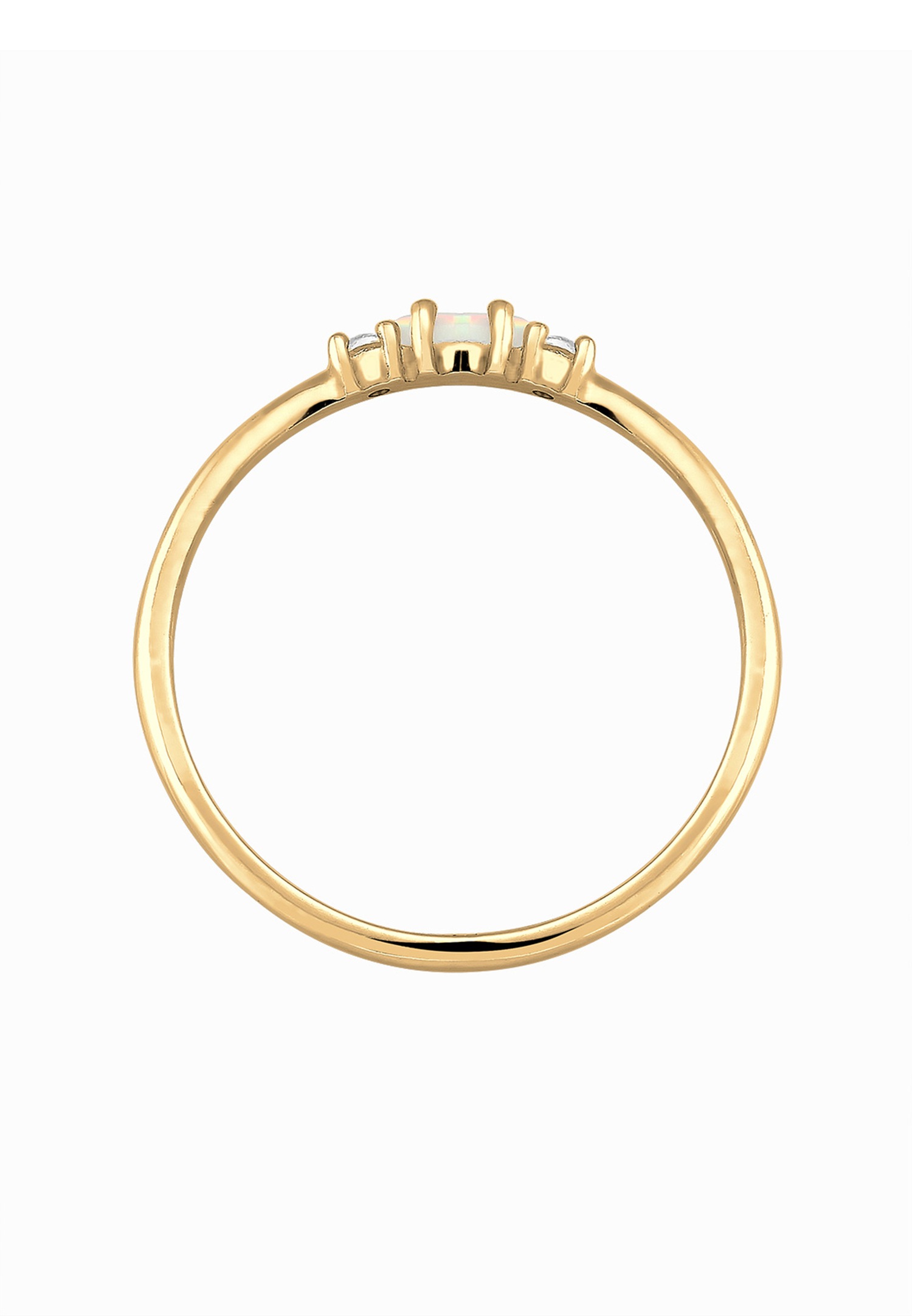 Elli Femmes Vintage avec Cristaux de Zirconium et Opale en Argent Sterling 925 Plaqué Or
