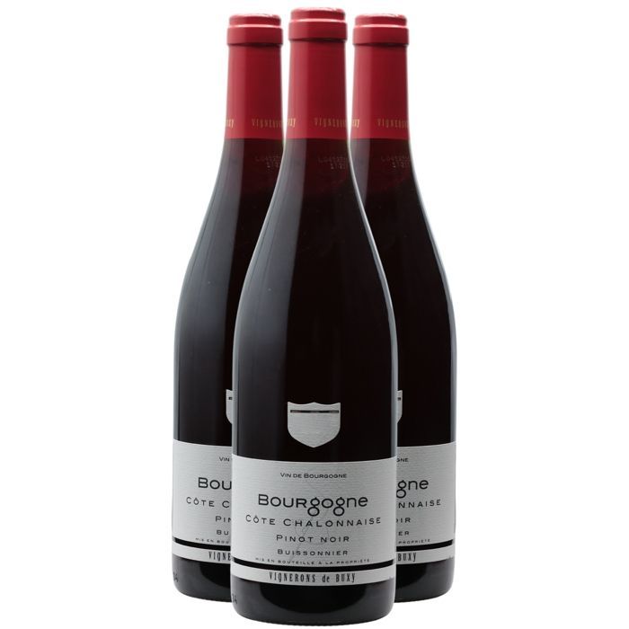 Cave des vignerons de Buxy Bourgogne Côte Chalonnaise Pinot Noir 2023 - Vin Rouge de Bourgogne (3x75cl)