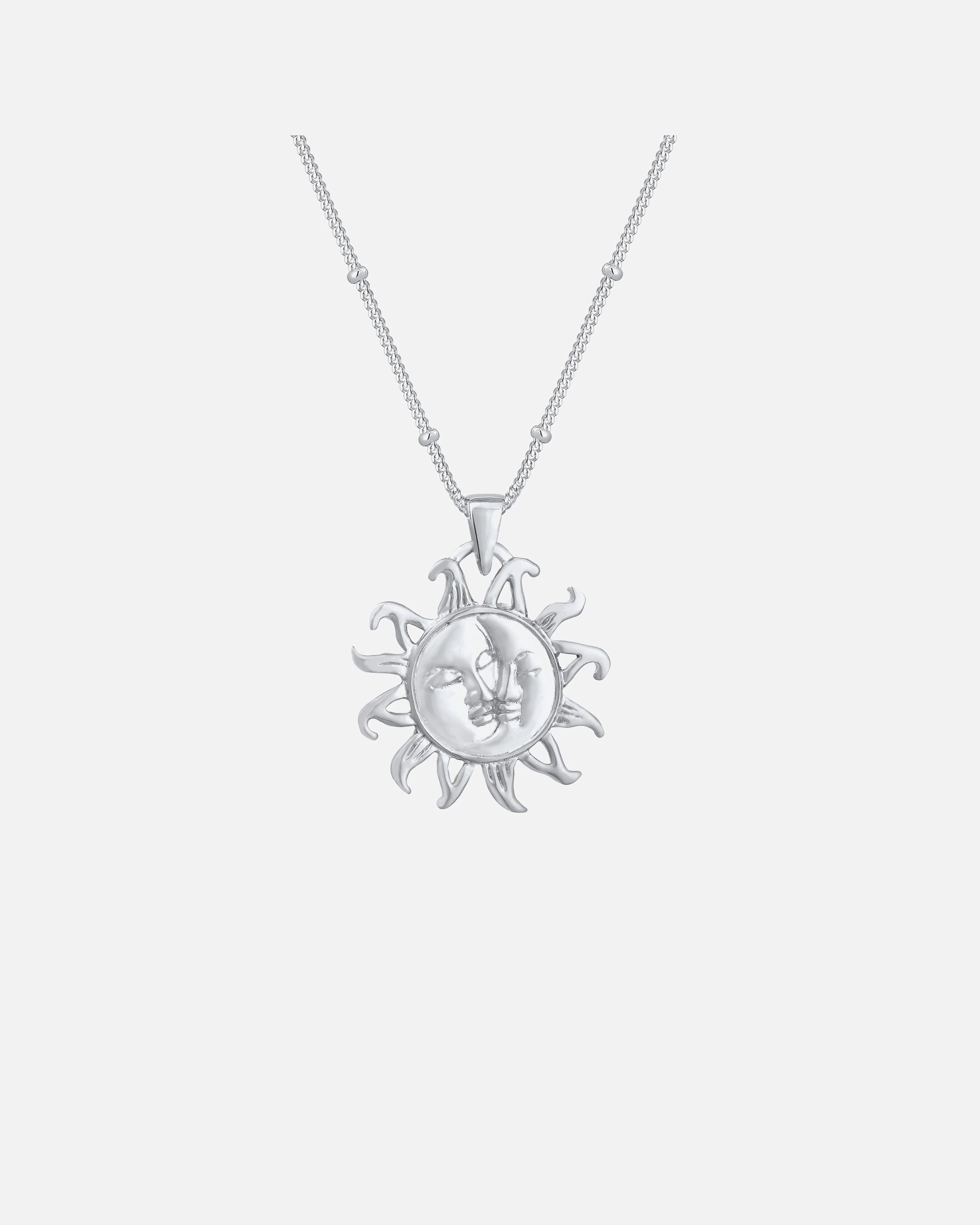 Elli Femmes Pendentif Soleil Vintage Look en Argent Sterling 925 Plaqué Or
