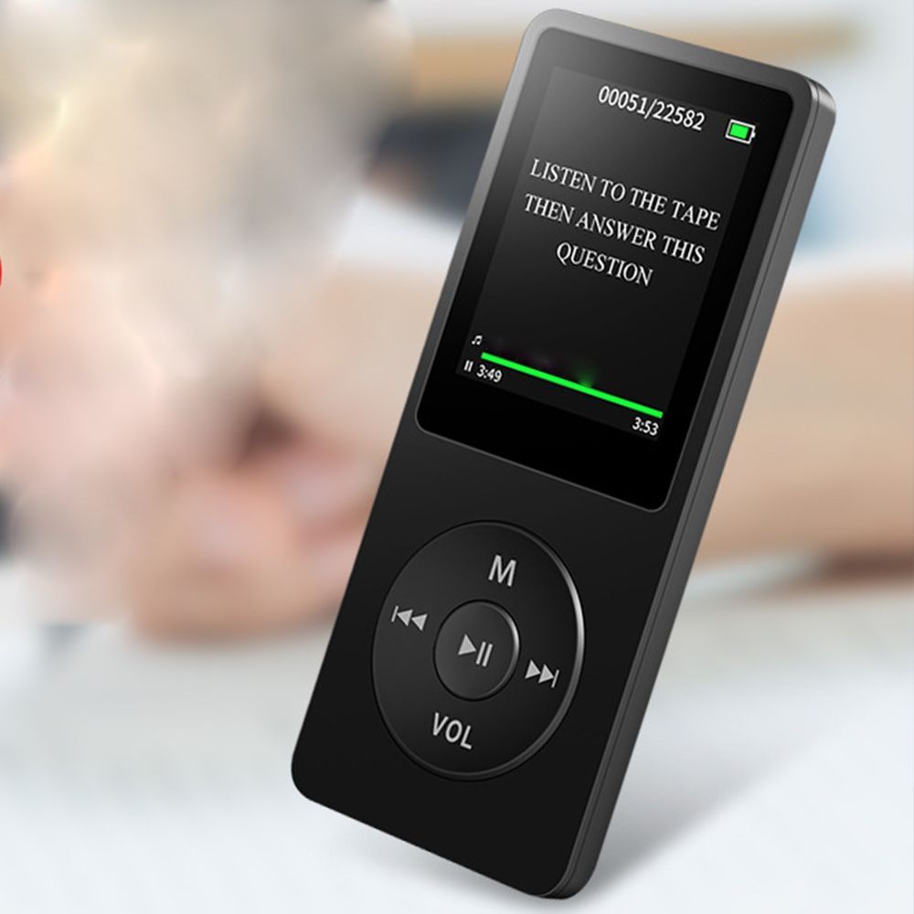 Reproductor de música deportivo Bluetooth MP4 MP3 Mini reproductor de música portátil Reproductor de música para estudiantes Pantalla de 1.8 pulgadas con tarjeta MP4