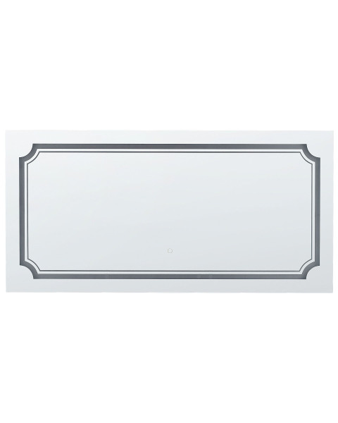 Lustro wiszące ścienne LED prostokątne 120 x 60 cm