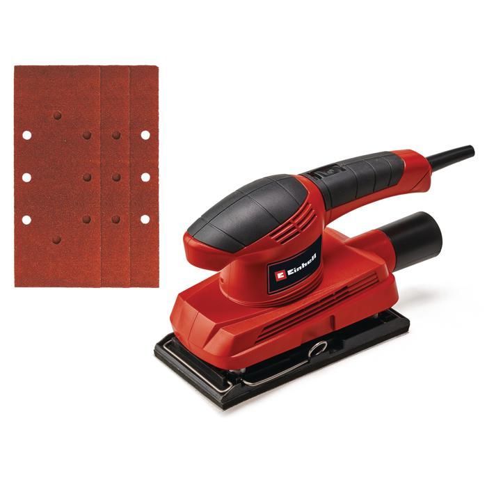 Einhell Ponceuse vibrante TC-OS 1520 (150 W, Pince de serrage) Livré avec 3 feuilles abrasives 230 x 93 mm