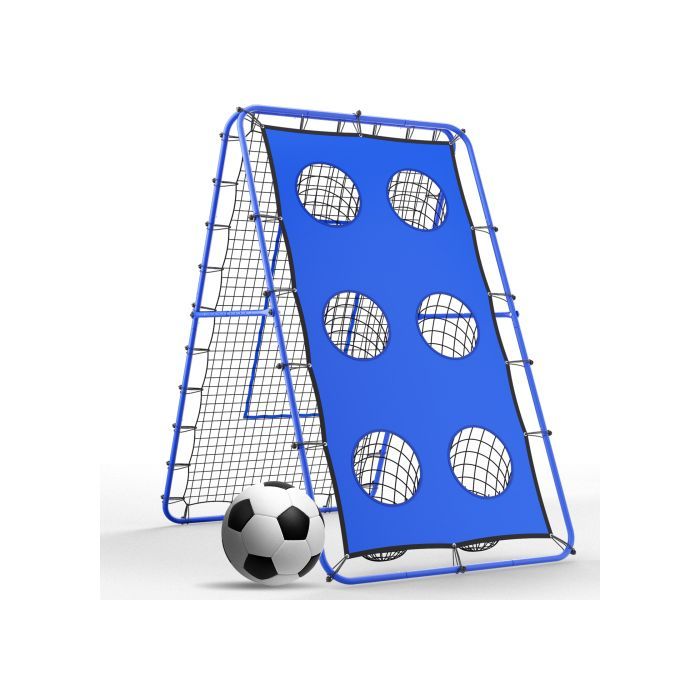 Rete di rimbalzo per pallavolo - 2,1 x 1,2 m - Multi-angolo regolabile - Rete di rimbalzo con robusti pali in metallo