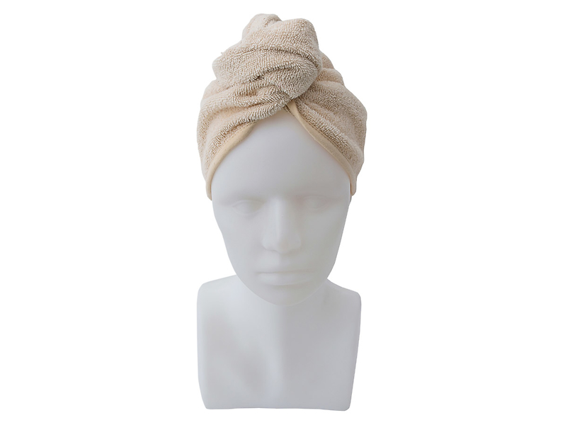 Turban na włosy Natural beżowy