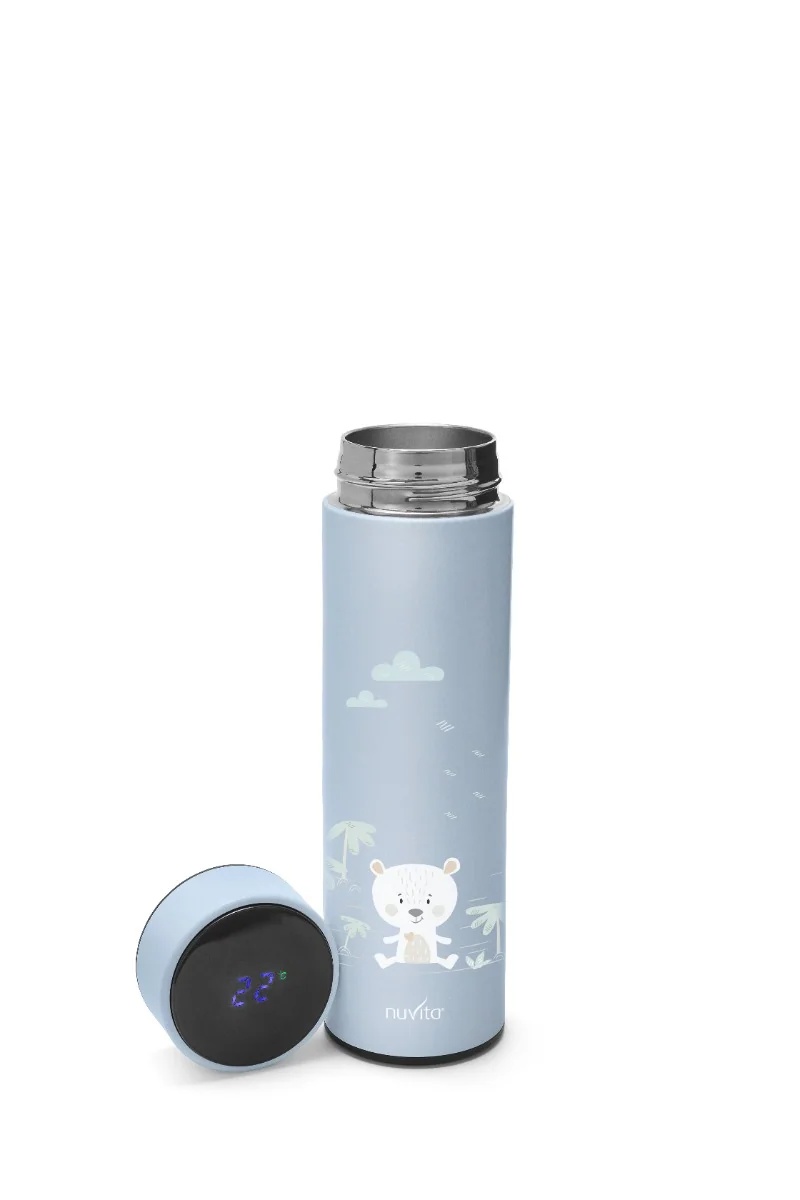 Bouteille d'eau NUVITA Nuvita 500 ml bleue avec thermomètre LED