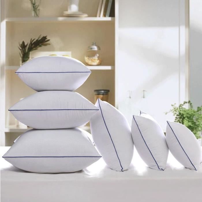 Almohada - AIVEDO - Juego de 2 - 60x60 cm - Suave y cómoda - Poliéster blanco