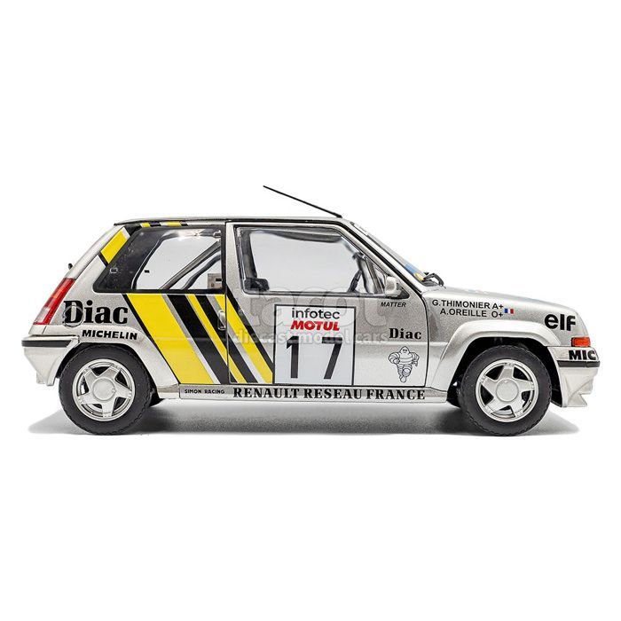 Miniature car - SOLIDO - Renault Supercinq GT Turbo Tour de Corse 1989 - 1/18 - Assembled metal - S1810005