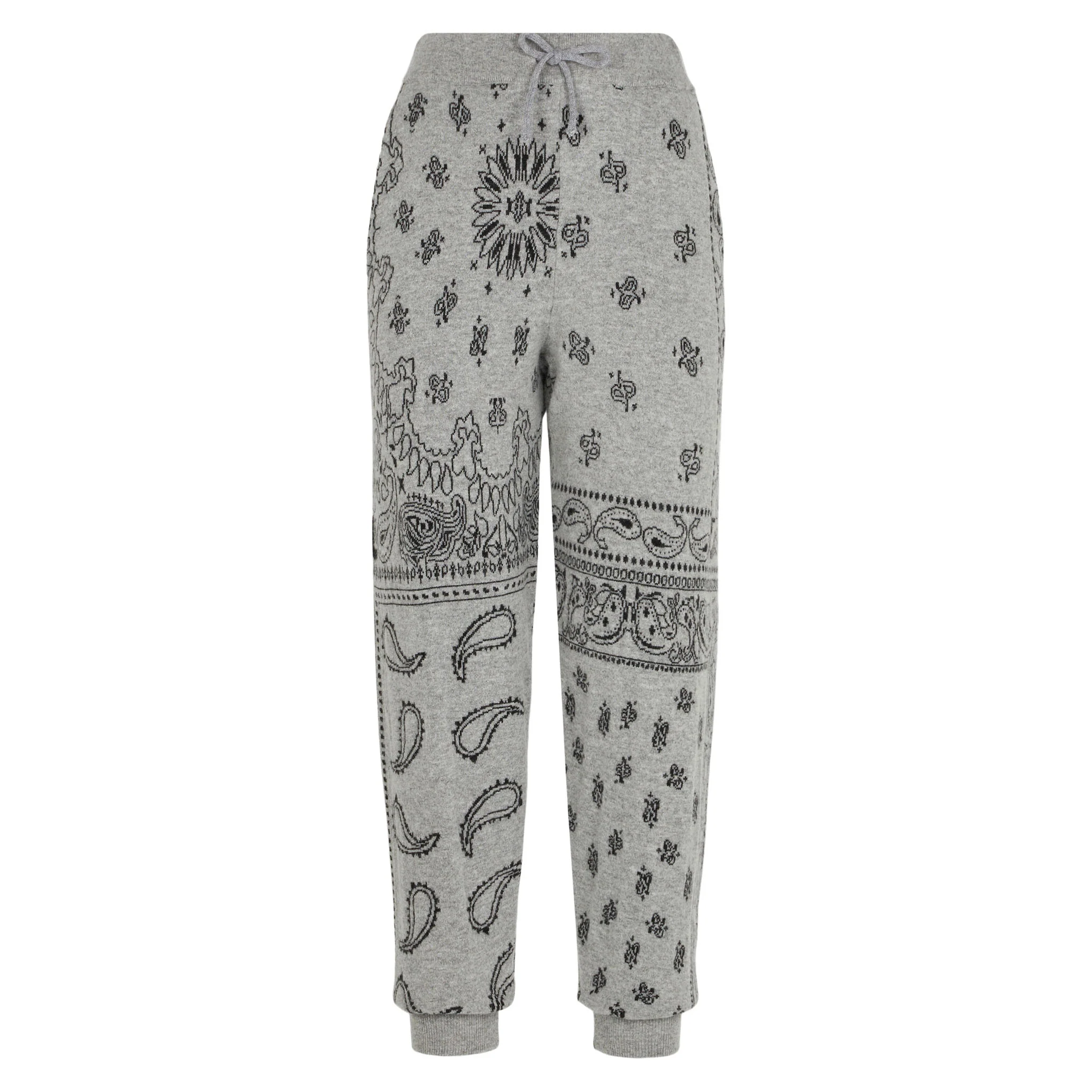 Pantalon de jogging en maille jacquard bandana pour femme
