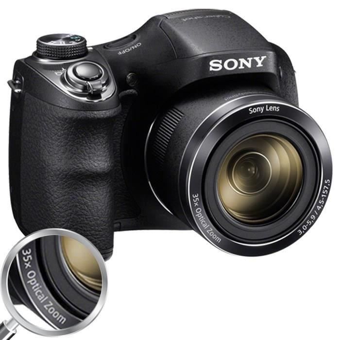 SONY DSC-H300 - Fotocamera bridge digitale con sensore CCD da 20 MP e zoom 35x