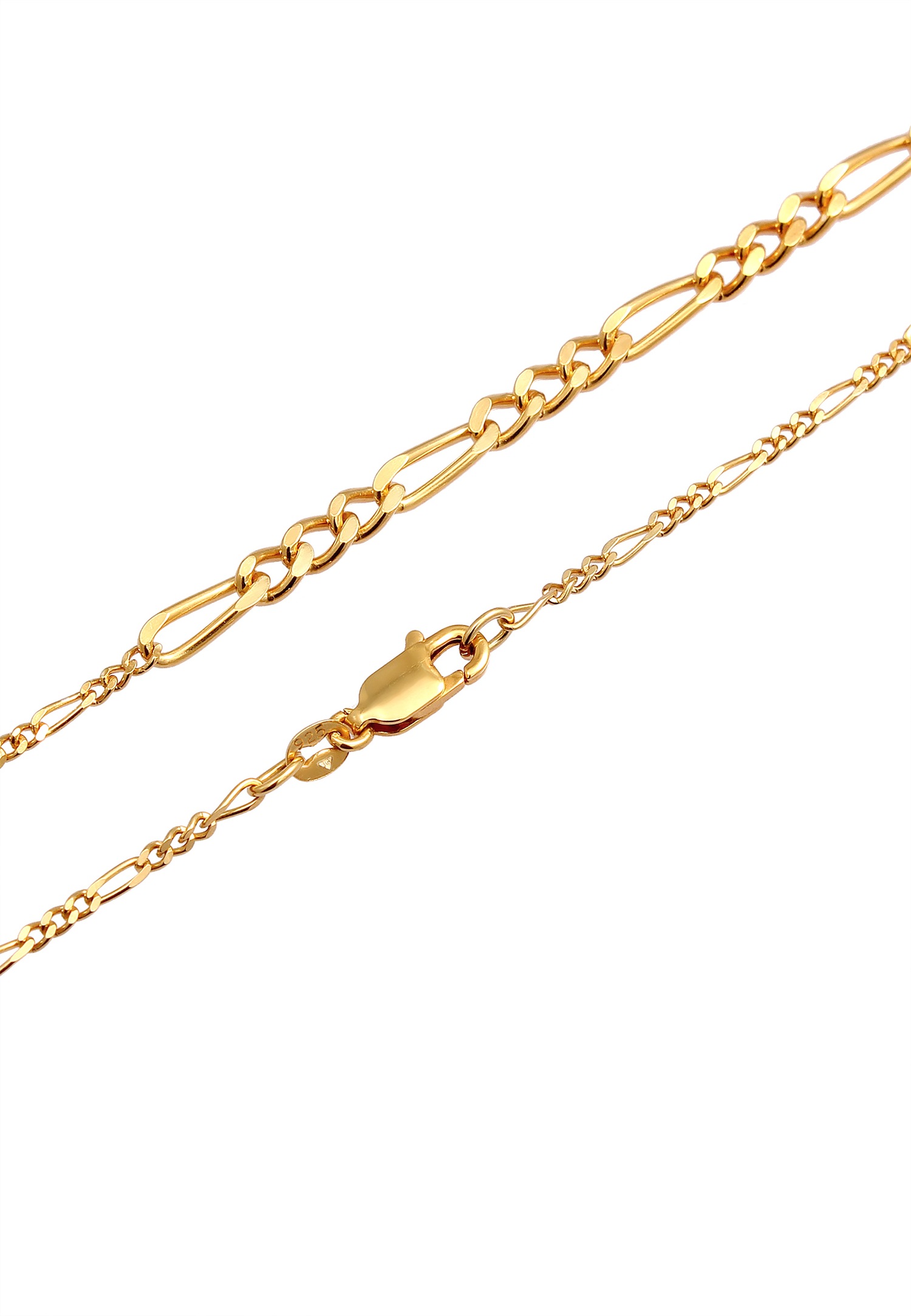 Elli PREMIUM Choker Chaîne Figaro Basic Trend Collier Femme - (925/1000) Argent