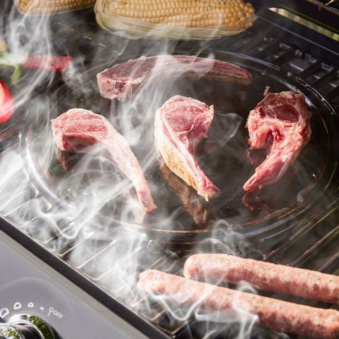 Barbacoa de gas Emma 4 + 1 lateral – BRASERO BY FAVEX – 4 quemadores 12,6 kW – Quemador lateral – FlexiGrill con plancha – Para 12 personas