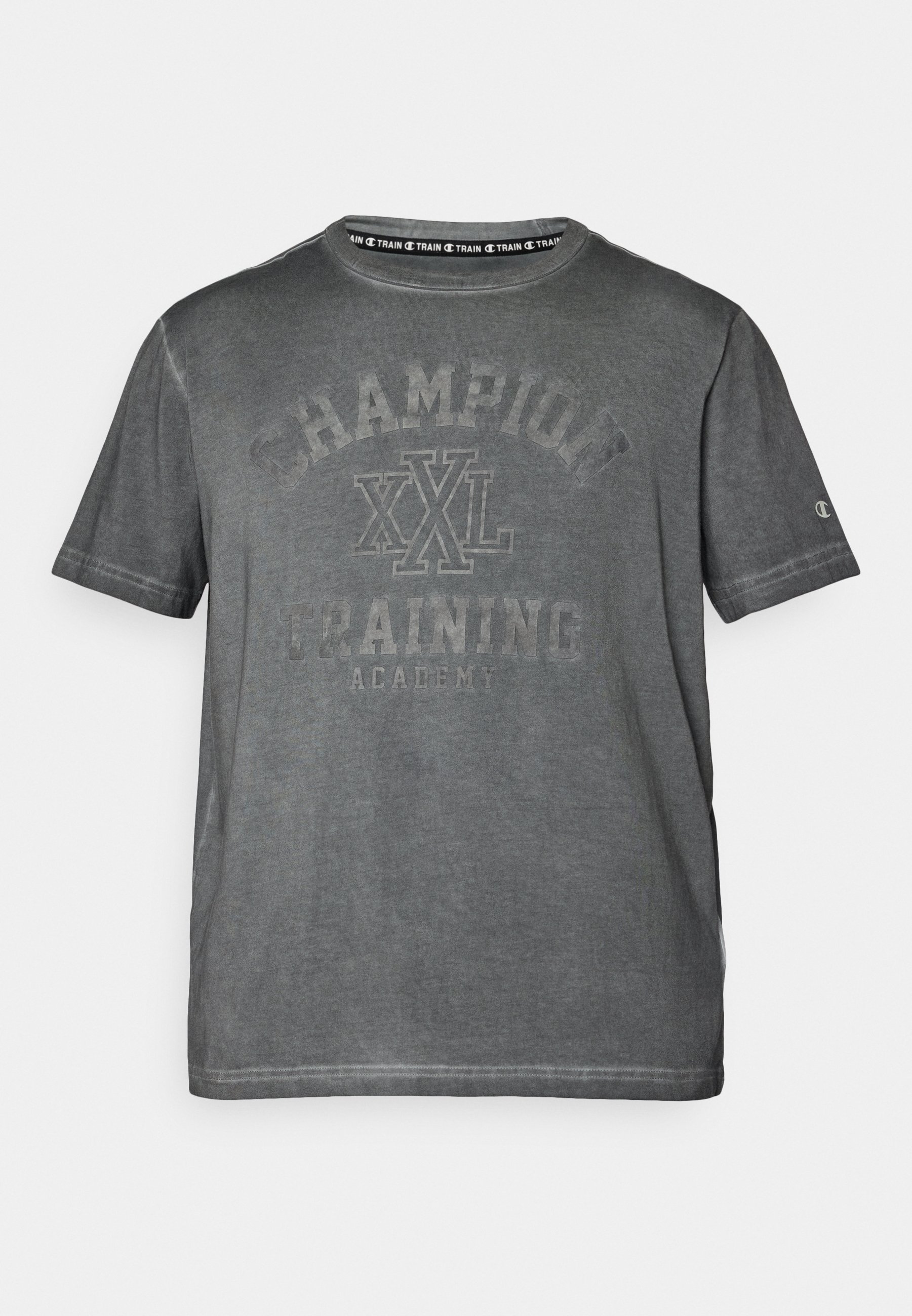 Champion GYM LIFESTYLE CREWNECK GRAPHIC - T-shirt met print - zwart