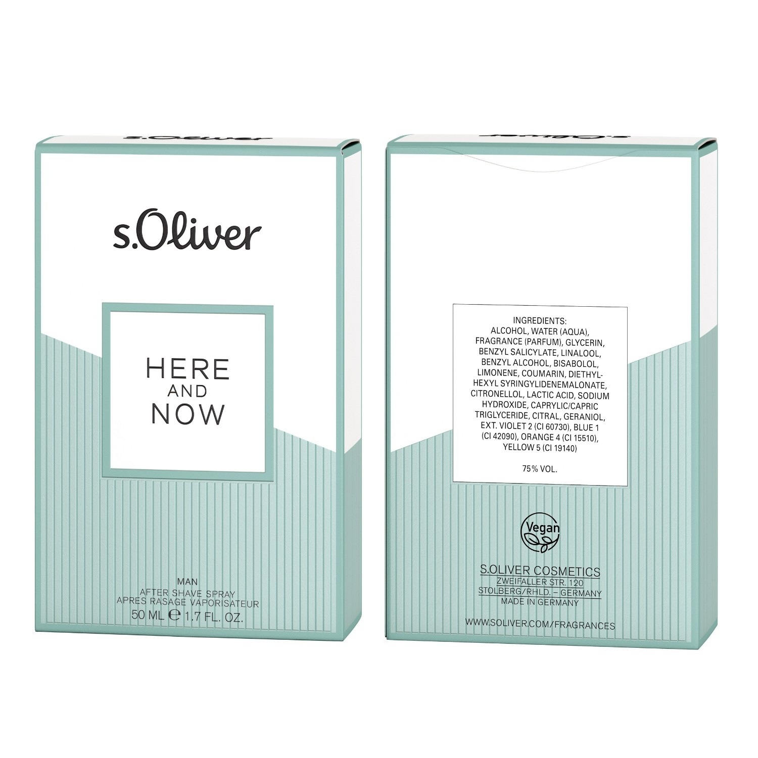 s.Oliver Voda po holení Here And Now sprej - 50 ml