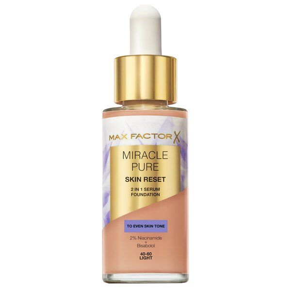 Max Factor Miracle Pure Skin Reset 40-60 Light 2-in-1 seerumimeikkivoide<br>30ml