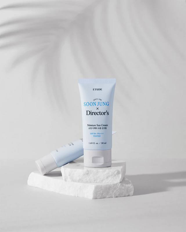 ETUDE SoonJung X Directors Sun Cream, emulsão hidratante e protetora para rosto e corpo FPS 50+.