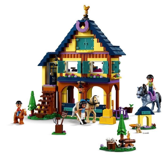 LEGO® 41683 Friends Centro di equitazione nella foresta – Cavallo giocattolo con mini-doll per bambine e bambini