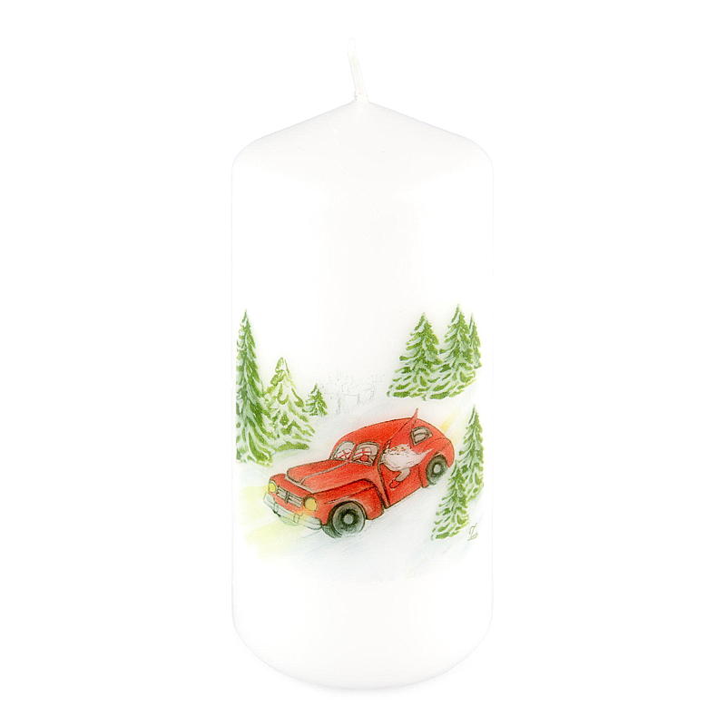 Vie Home Würfelkerze 14 cm ø 6,8 cm Paraffin Nostalgie
