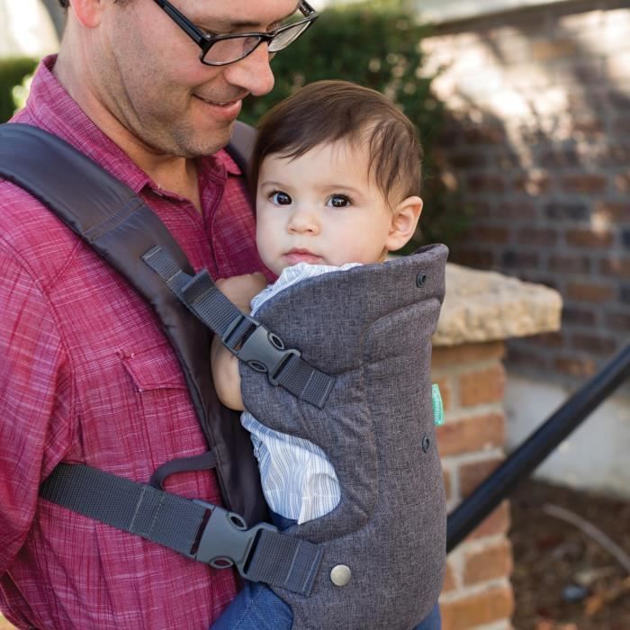 Porte bébé Flip ergonomique 4 en 1 gris - INFANTINO - Flip ergonomique 4 en 1 - Polyester - De 3,6 à 14,5 kg
