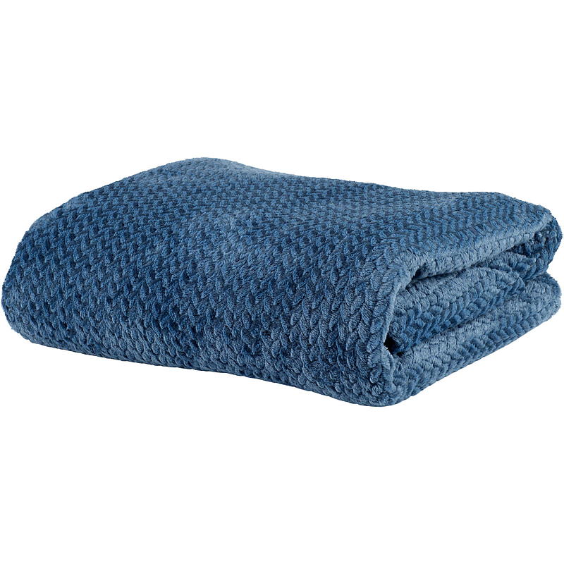 Tapis d'intérieur 150x200 cm en flanelle polaire bleue Mira