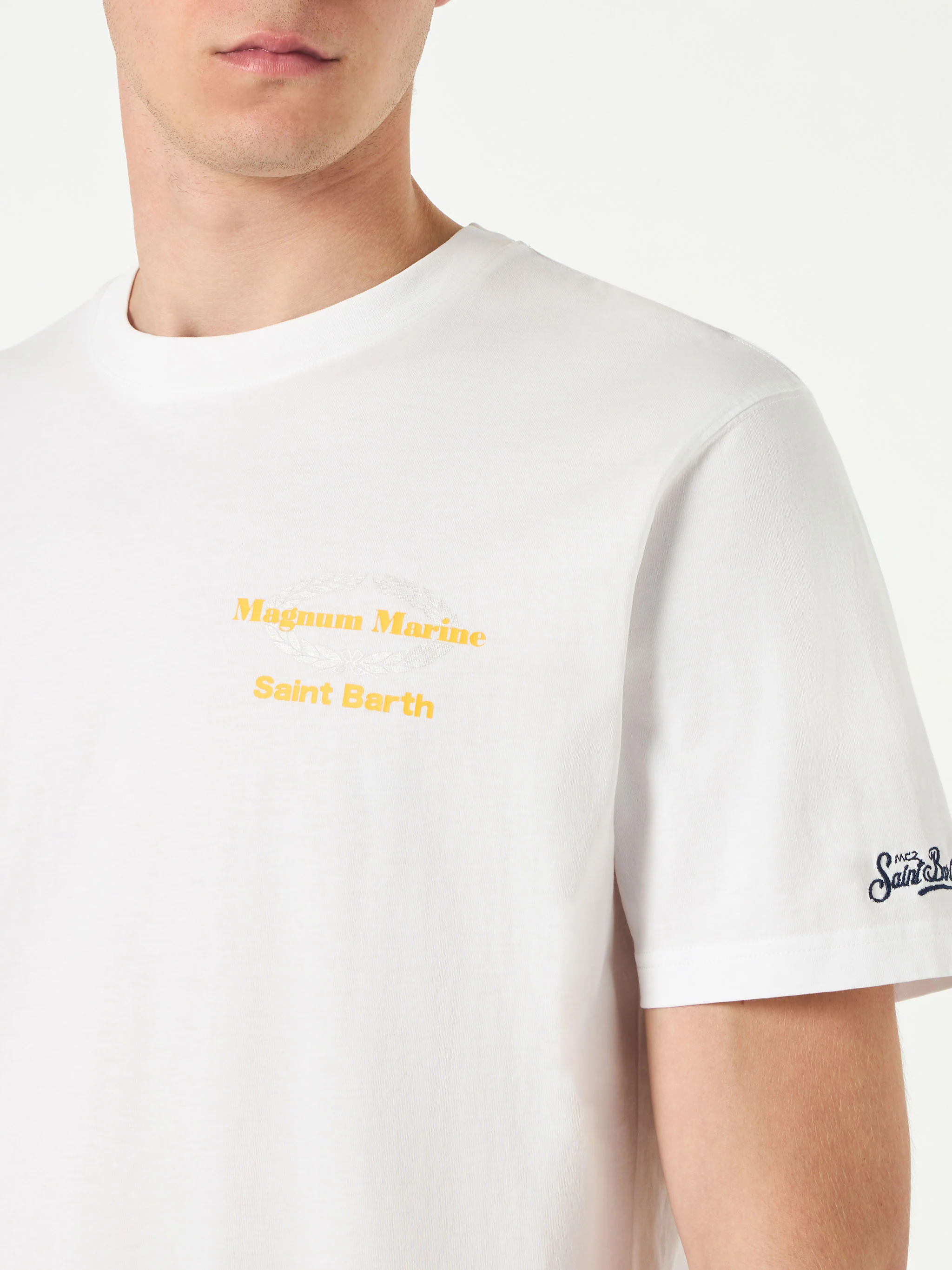 Magnum Marine Saint Barth Print Heren T-shirt van katoen