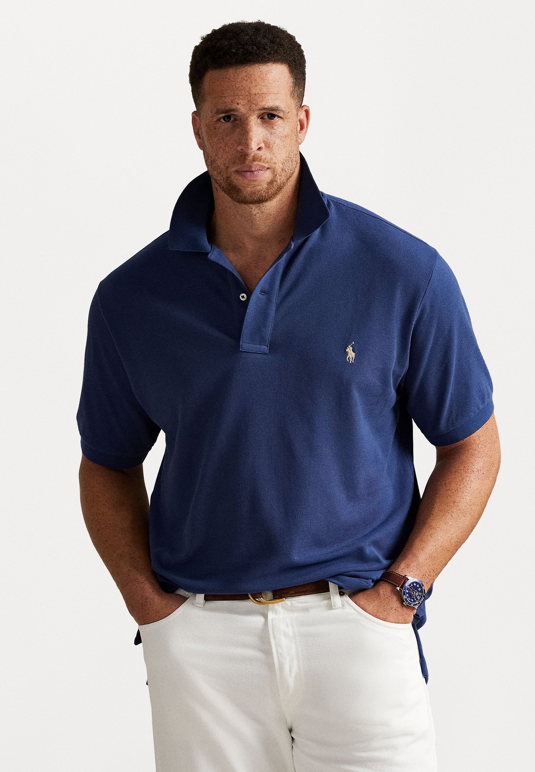 Polo Ralph Lauren Big & Tall HET ICONISCHE MESH POLOSHIRT - Poloshirt - rustiek marineblauw