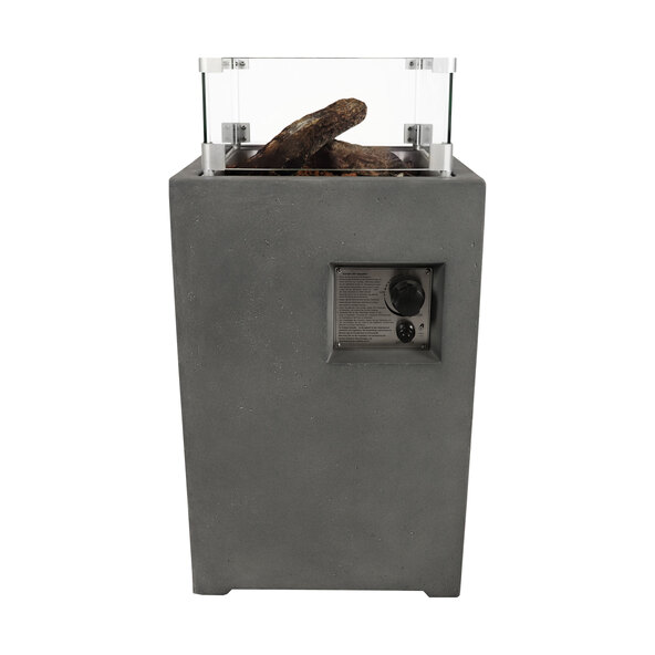 Gaskamin Compact Square, gri